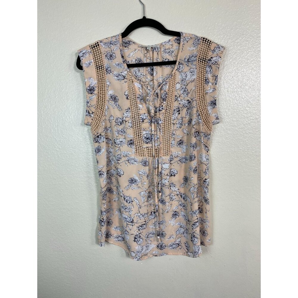 Daniel Rainn Floral Blouse Sleeveless Top Women‎ Size Medium Boho Lightweight